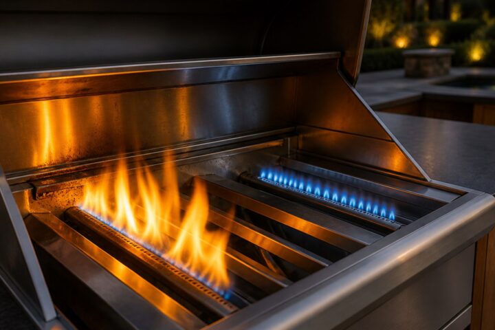 DCS Grill Yellow or Orange Flame and Gas Smell: When to Stop Cooking